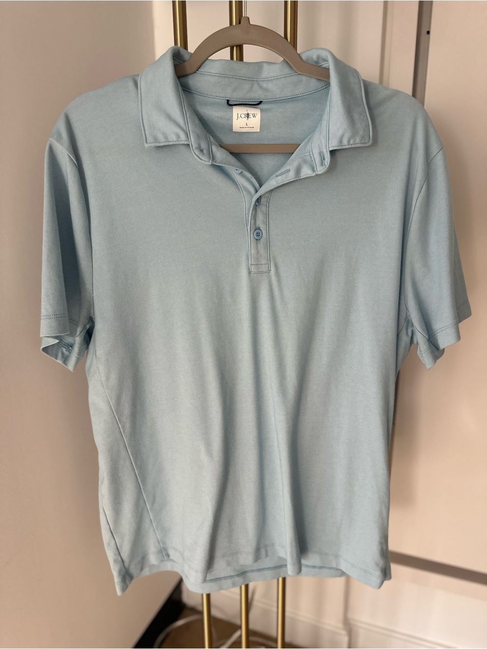 J. Crew Men's Pale Blue Polo